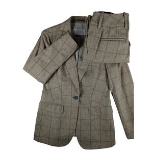 Suistudio SuitSupply‎ Cameron Camel Check Wool Blend Blazer US 4 Pants 29x29.5